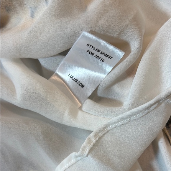 Lulus French Countryside White Yellow Floral Print High-Low Dress Women's Small - Picture 13 of 15